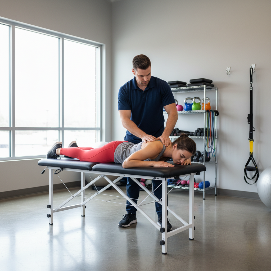 Physical therapist in Hudson providing specialized manual therapy treatment to athlete during one-on-one session