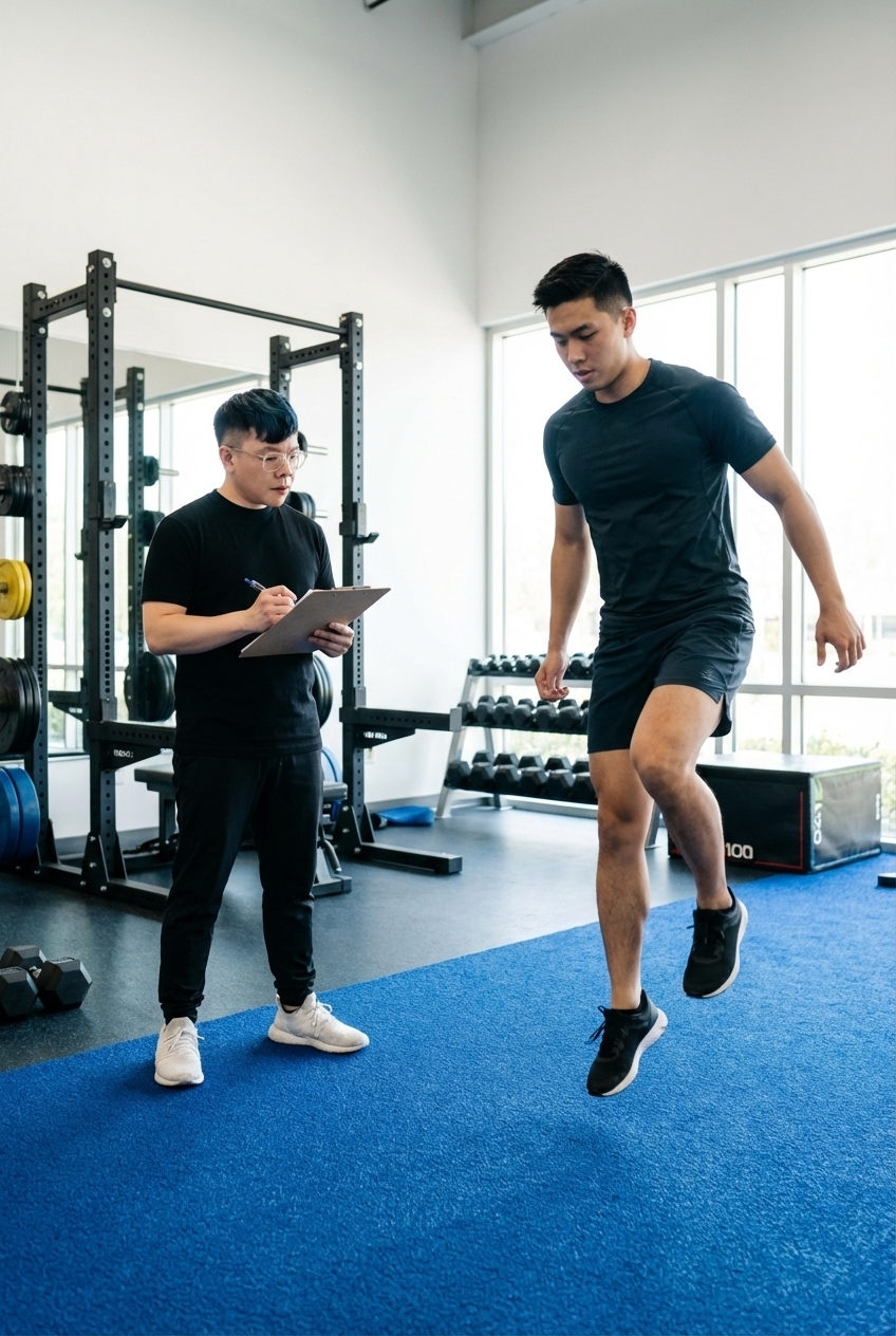 : Patient working with a provider at a performance physical therapy clinic in Hudson