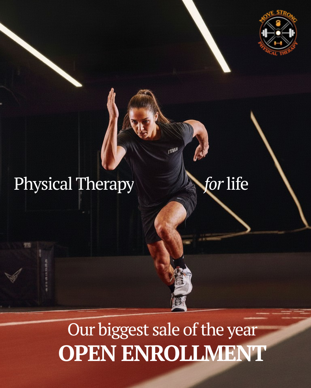 Physical therapist performing gait analysis on runner at Move Strong Physical Therapy in Hudson, Massachusetts